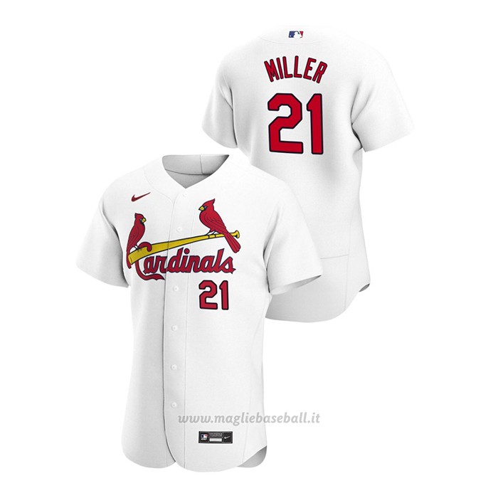 Maglia Baseball Uomo St. Louis Cardinals Andrew Miller Autentico 2020 Primera Bianco
